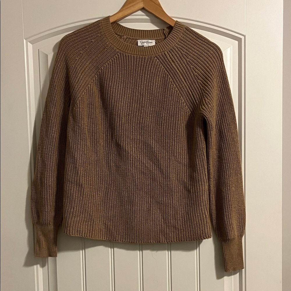 Jessica Simpson Women's Tan Crewneck Sweater